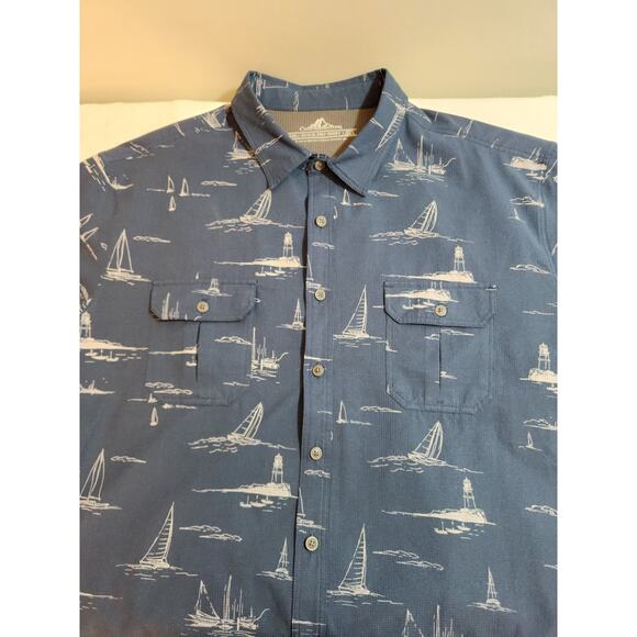 Croft & Barrow Quick Dry Shirt Mens 2XL XXL Blue Short Sleeve Gorpcore Ships - Picture 5 of 12